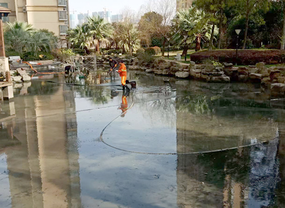 颍州景观池淤泥清理